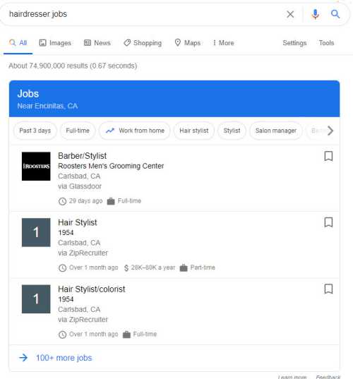 job search example