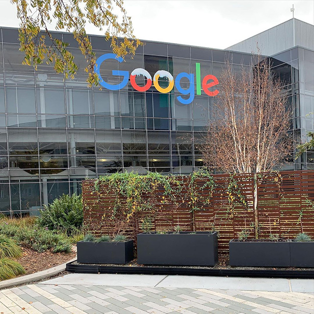 GooglePlex Signage With Snow