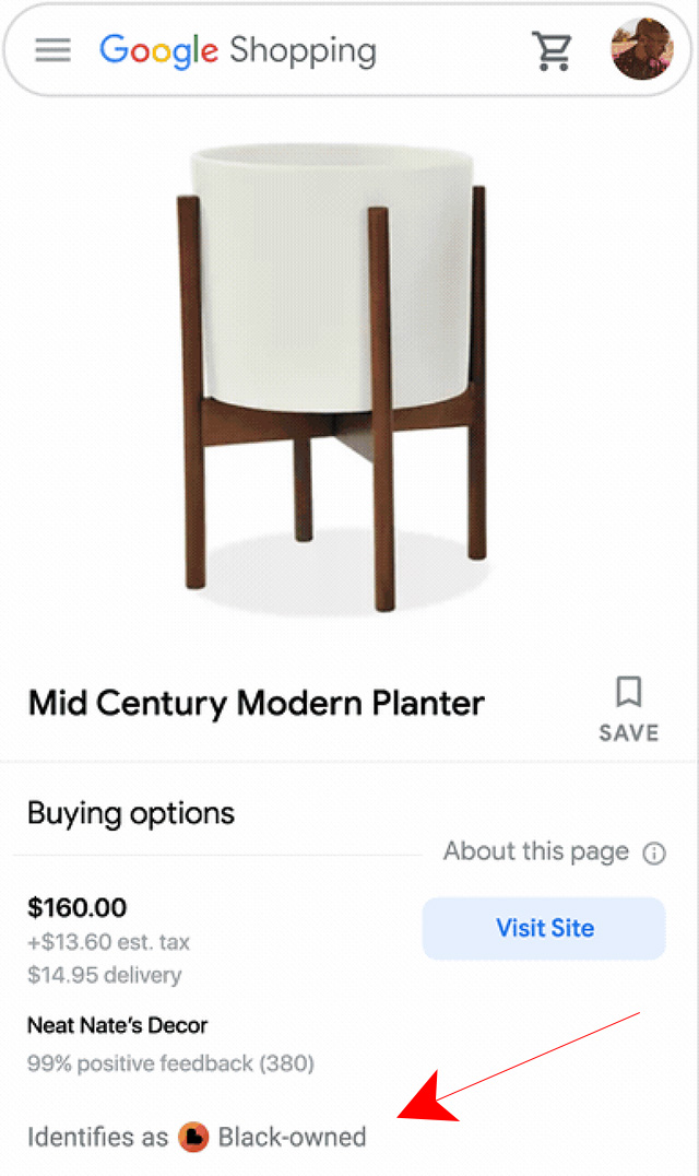Google Shopping Black-Owned Business Label