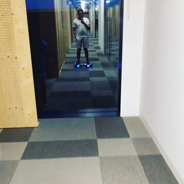 Hoverboarding At Google Office