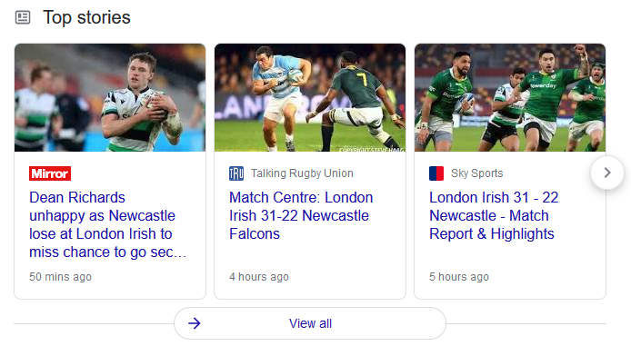 Images in the Top Stories carousel on Google