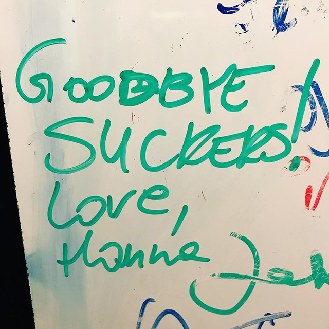 Goodbye Suckers Whiteboard Message From Outgoing Googler
