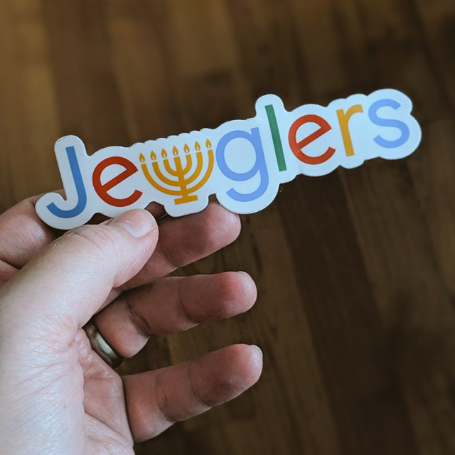Google Jewglers Menorah Sticker