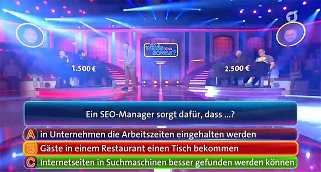 SEO On German Game Quiz Show