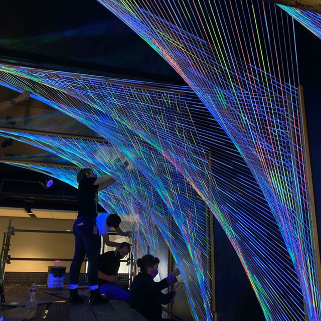 Google Pittsburgh Parabolas String Art