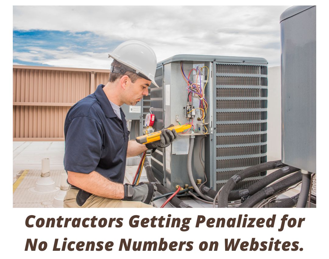 Contractors penalized for no license on website