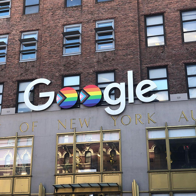 Google NYC Pride Signage Updated