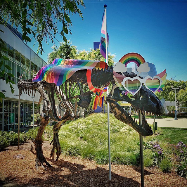 Stan The Google Dinosaur Dressed Up For Pride Month