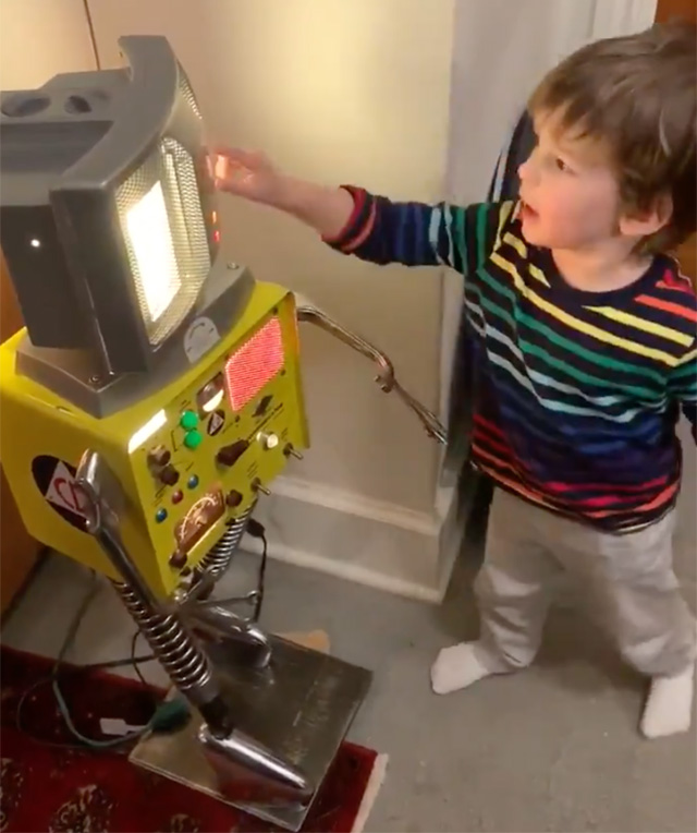 Lily Ray's Little Nephew Playing With GoogleBot