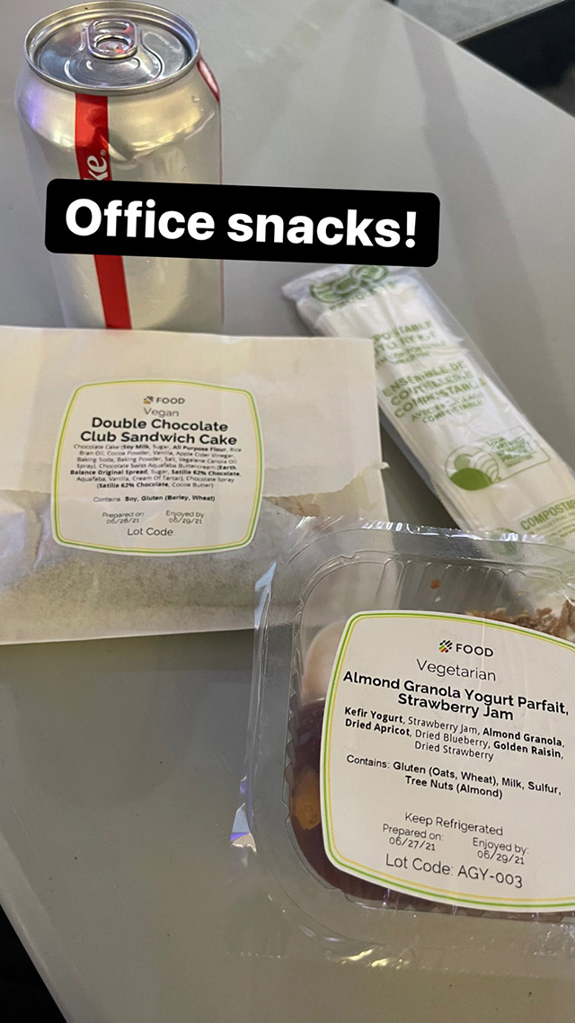 The GooglePlex Has Snacks For Employees That Come In Post COVID