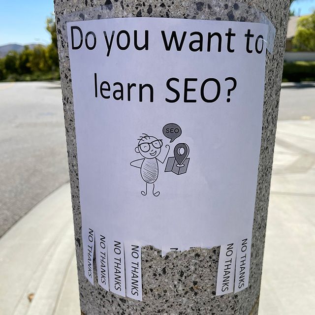 Do You Want To Learn SEO Street Pole Sign