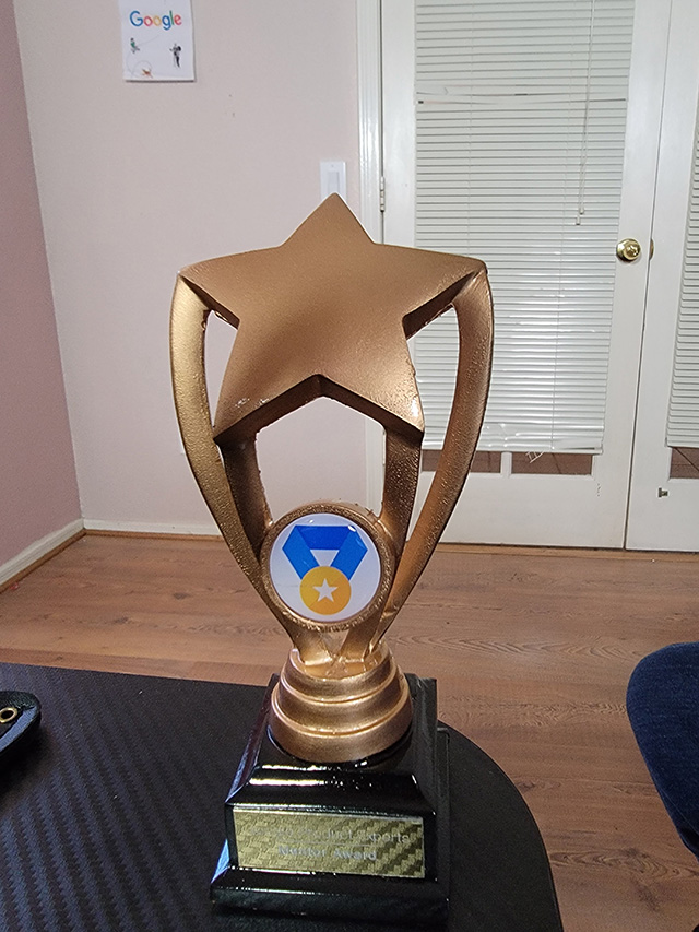 Google My Business Mentor Trophy
