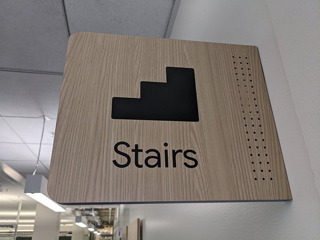 Google Analytics Building Stairs Sign