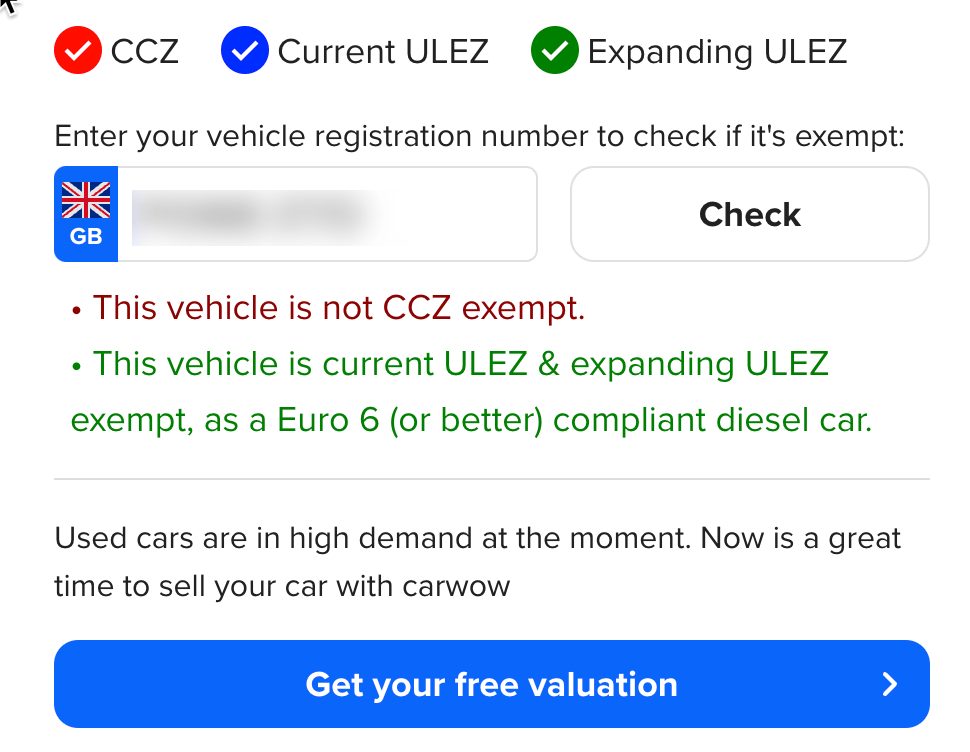 carwow's lead magnet