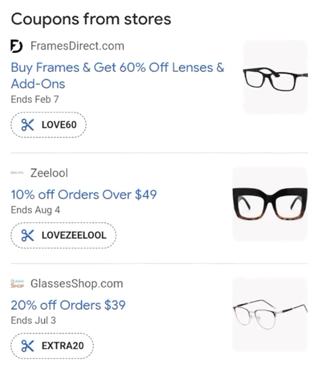 Google Search Coupons From Stores