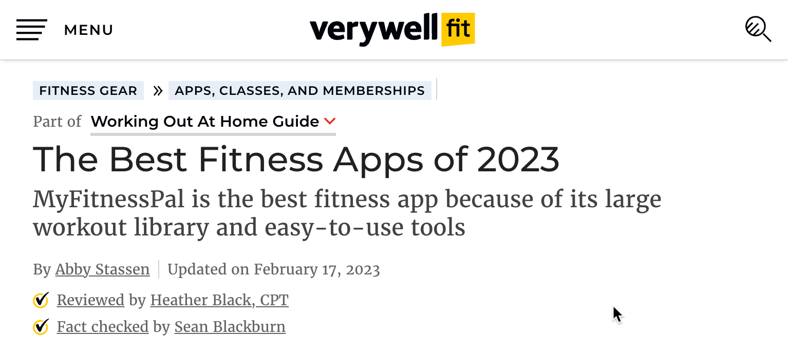 Example of a listicle resource page