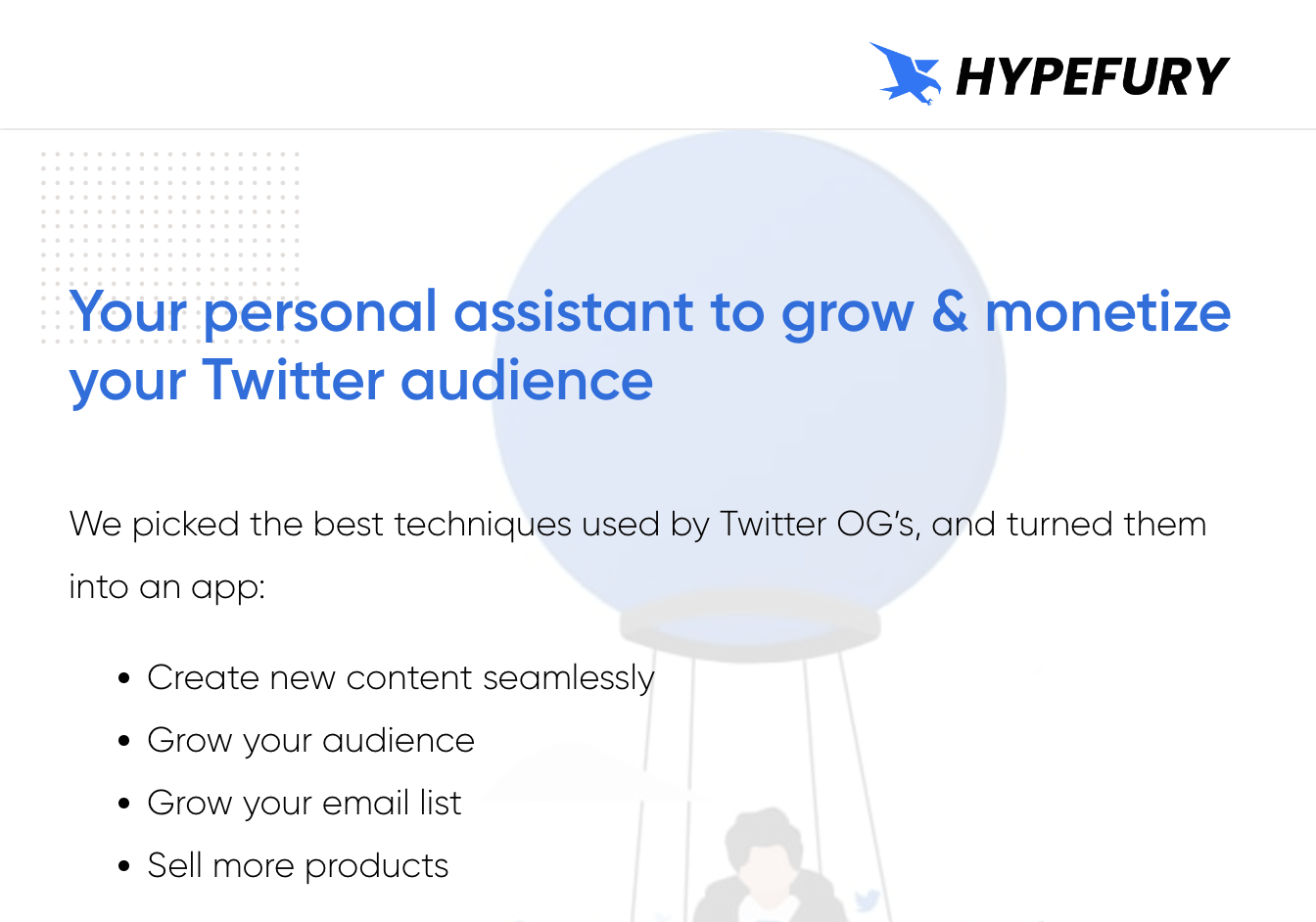 Hypefury homepage