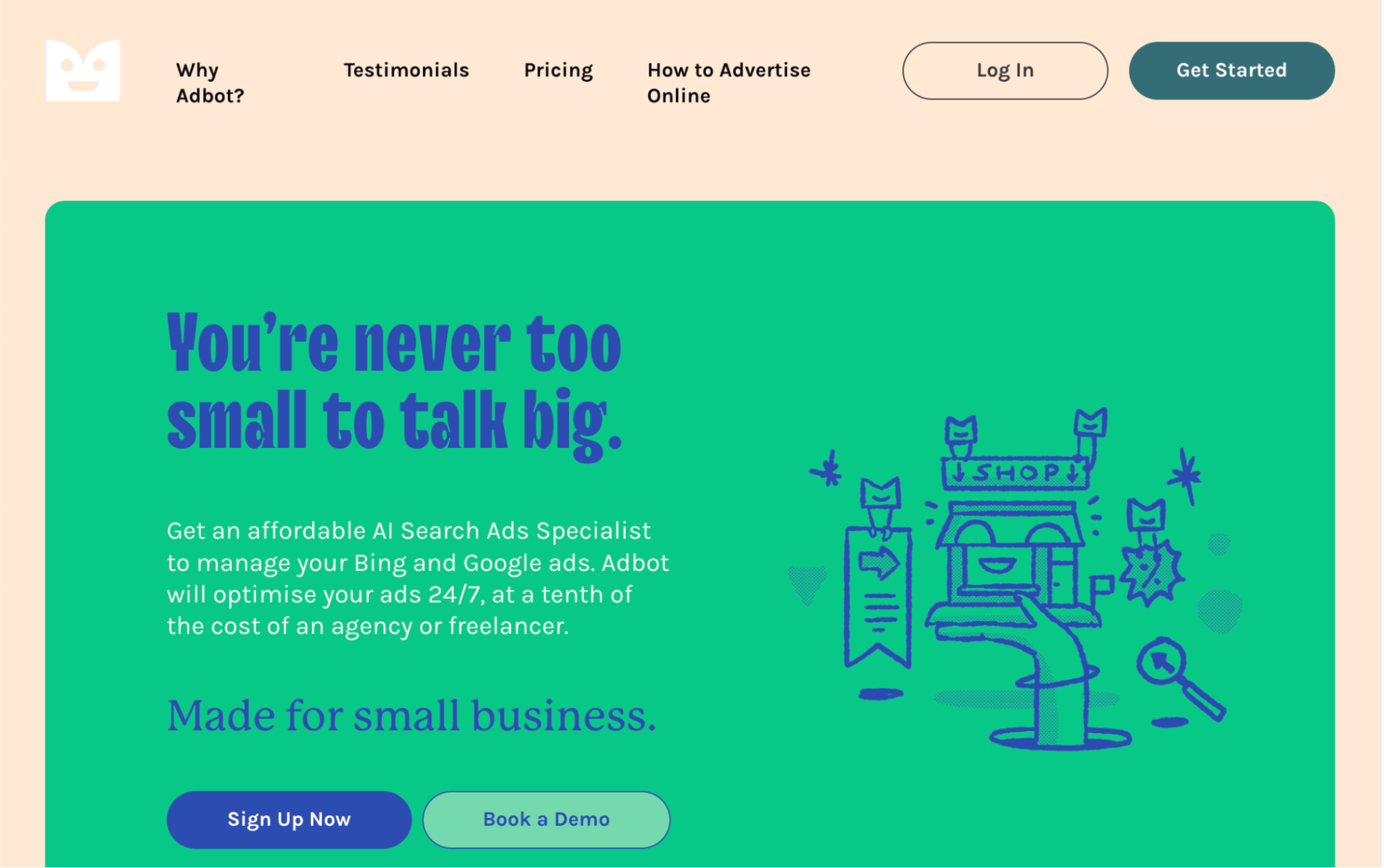 Adbot homepage