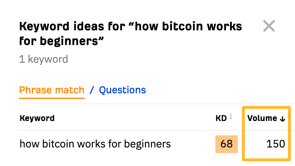 Use Ahrefs' keyword generator to get actual search volumes