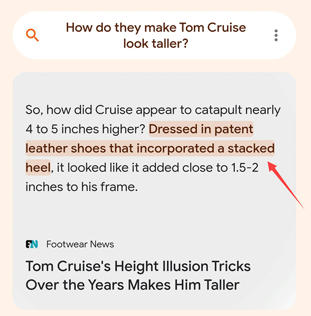 Google Explore Snippet Highlights Brown