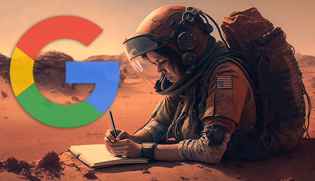 Google Explore Writing Mars Space
