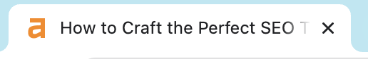 The title tag shows up in browser tabs