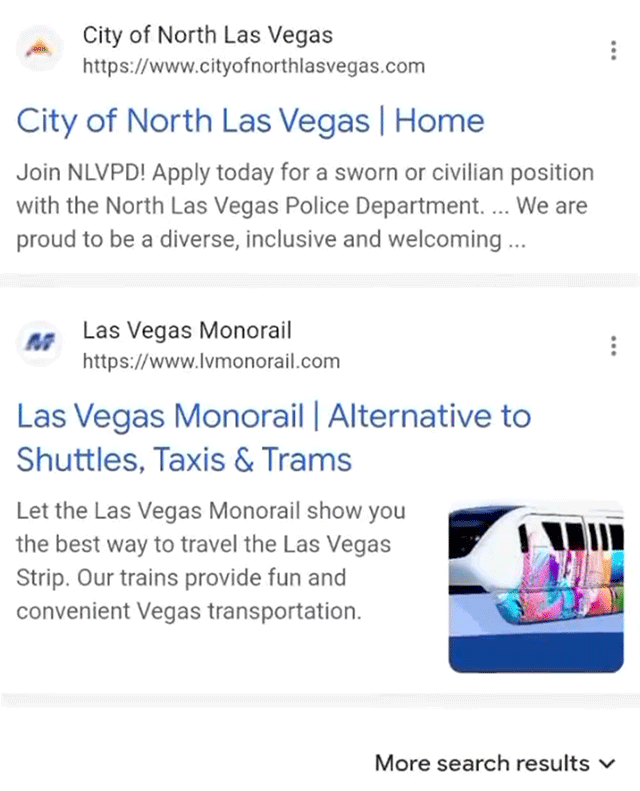 Google More Results Test