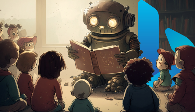 Bing Robot Telling Story