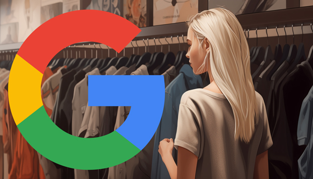 Woman Shopping Google Logo