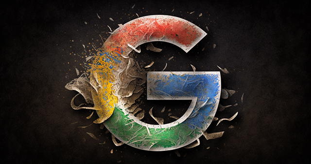 Google Shredded Sad Logo