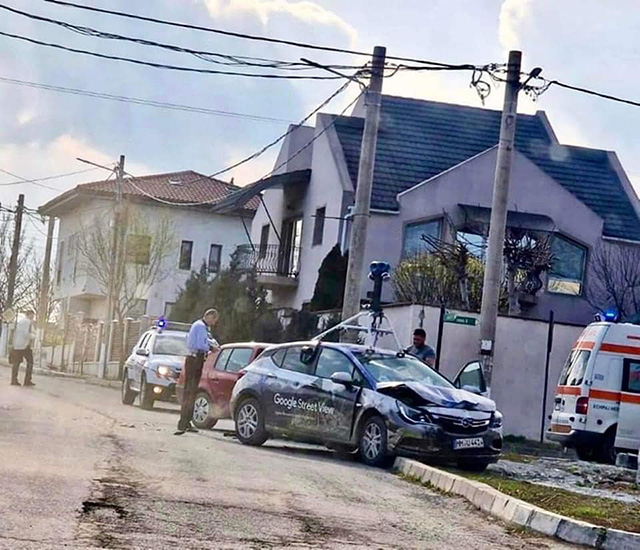 Google Street View Car Crash
