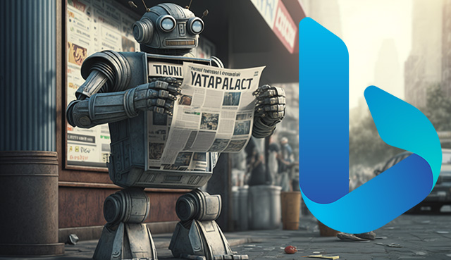 Bing Robot Reading Papers
