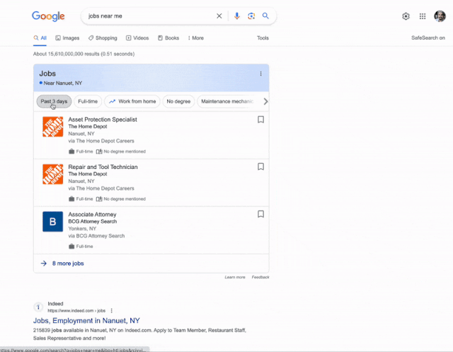 Google Jobs Bugs