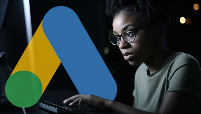 Google Ads Woman Typing Computer