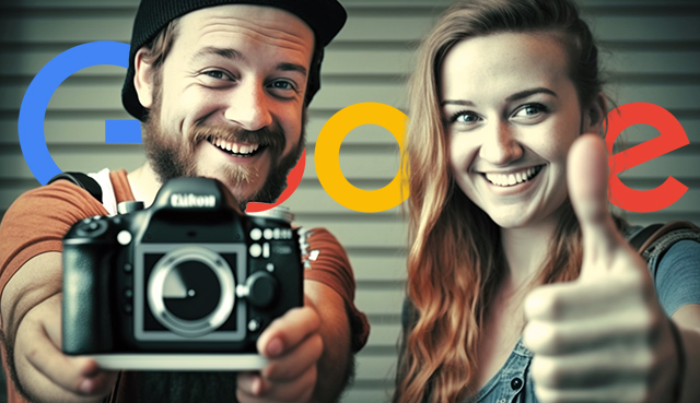 Two Videographers Thumb Up Google Logo