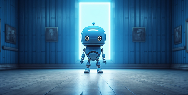 Short Bing Robot In Room