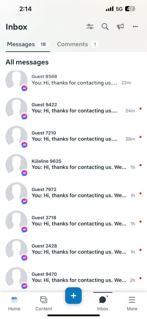 Facebook Pages Phishing Spam Via Messenger