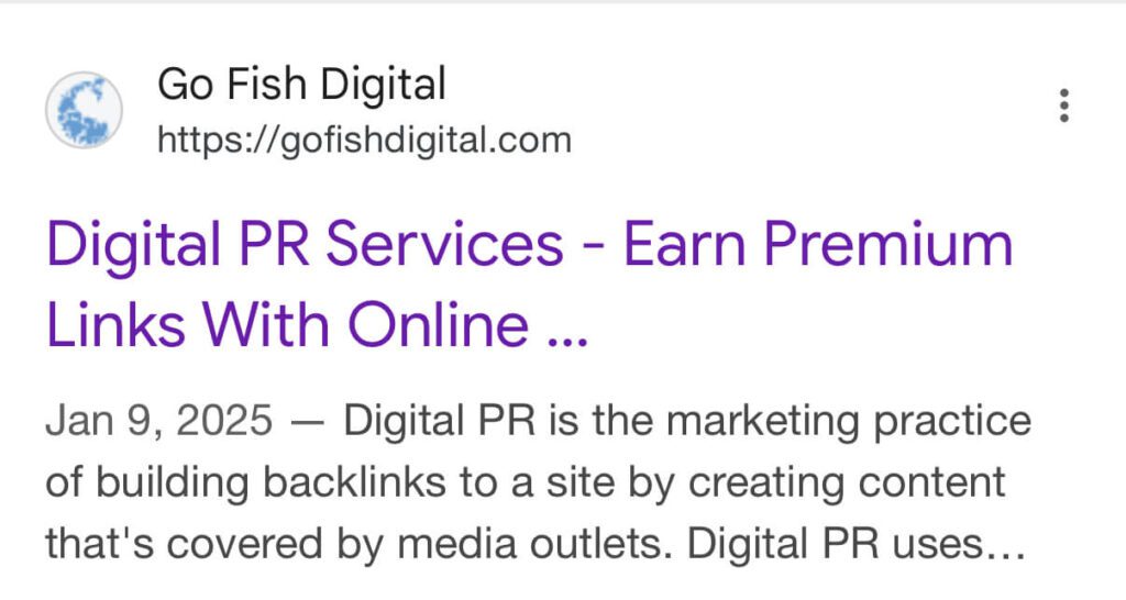 What is Digital PR Services Meta Description Example