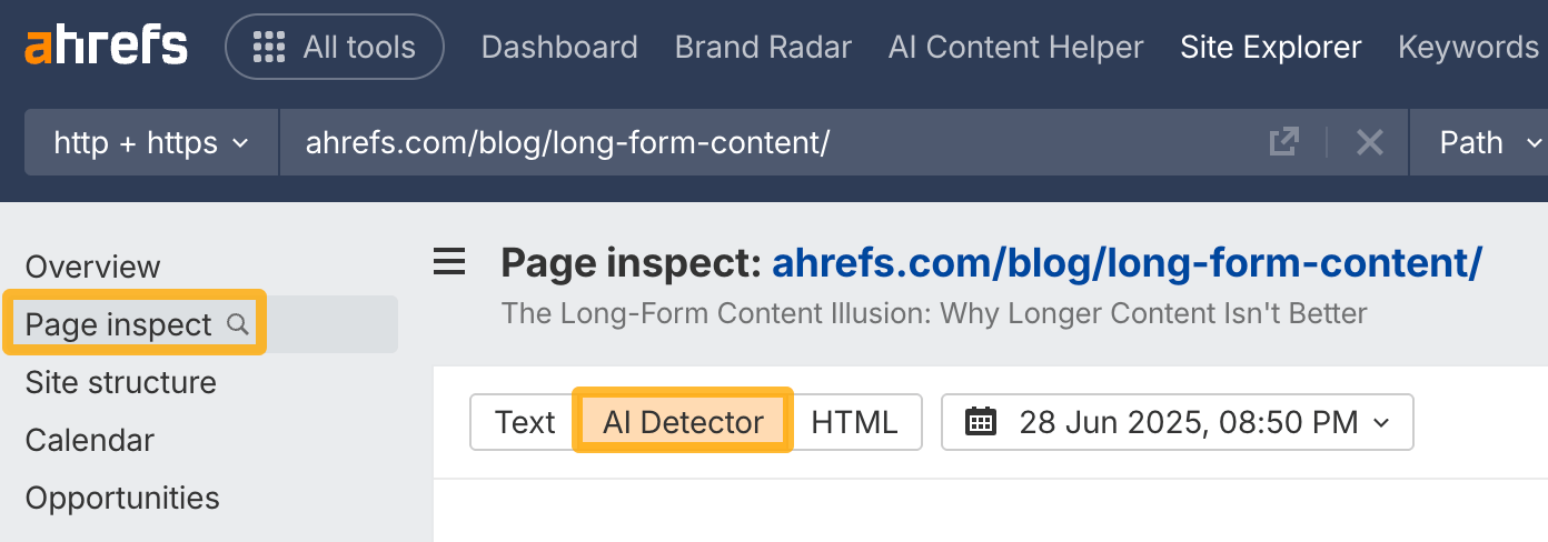 AI content detector