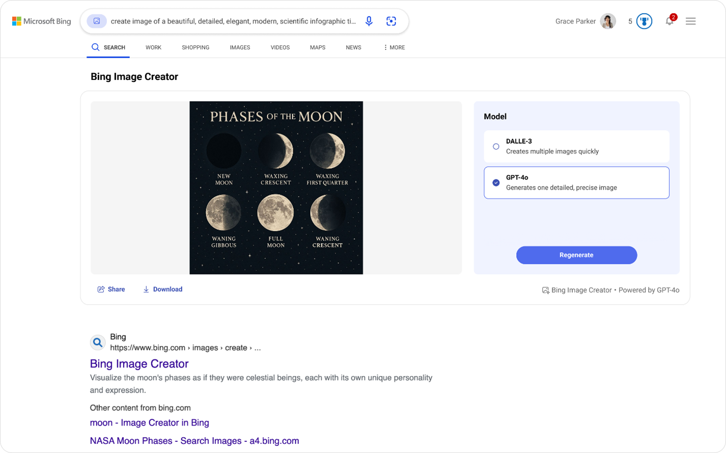 moon phases poster generated by bing image creator