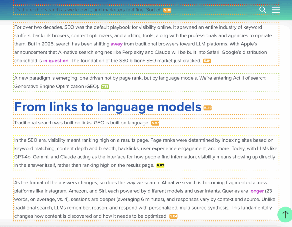 Passage level optimization
