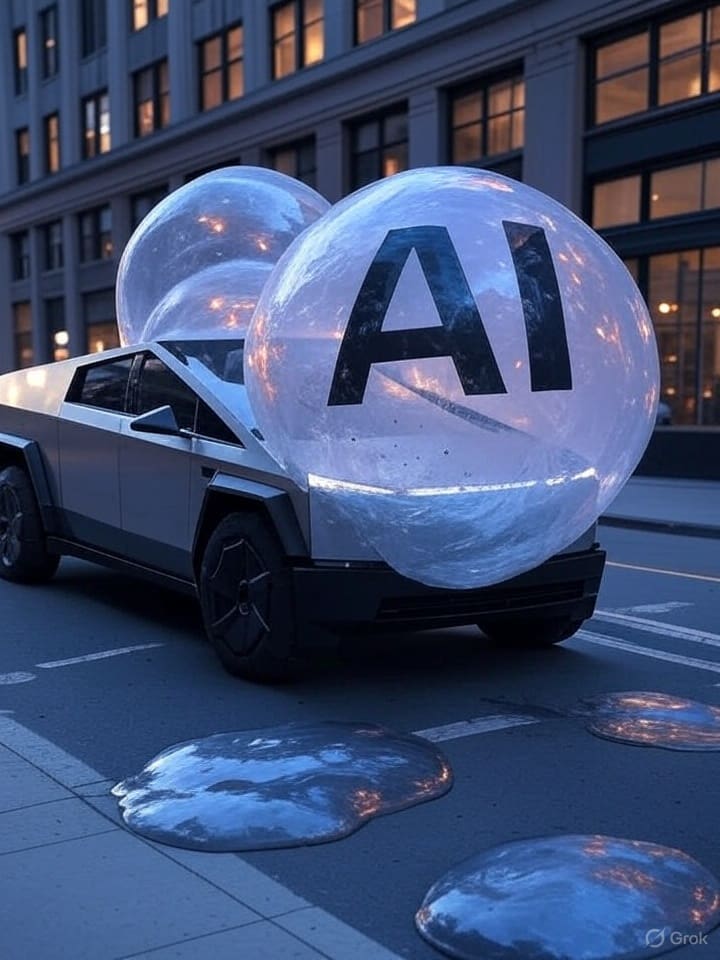 AI bubble burst tesla