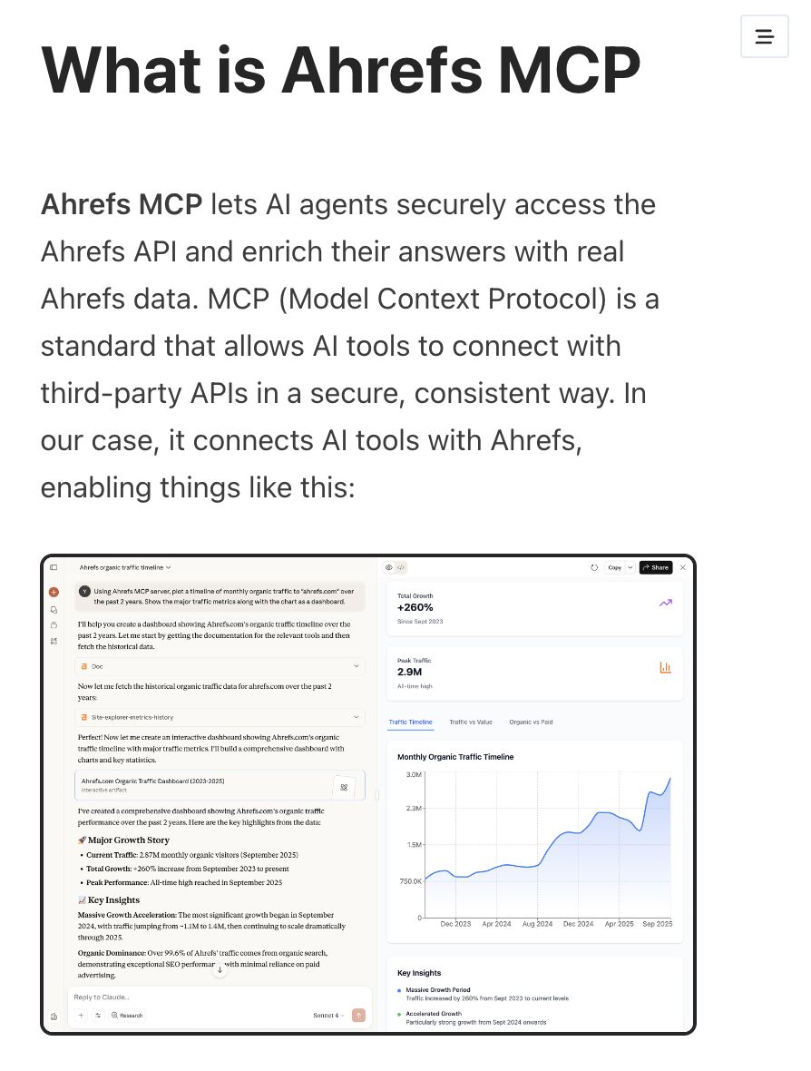 What is Ahrefs MCP